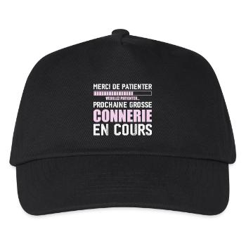Prochaine connerie rigolo - Casquette de baseball Enfant - noir - Devant