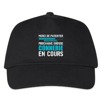 Prochaine connerie rigolo - Casquette de baseball Enfant - noir - Devant