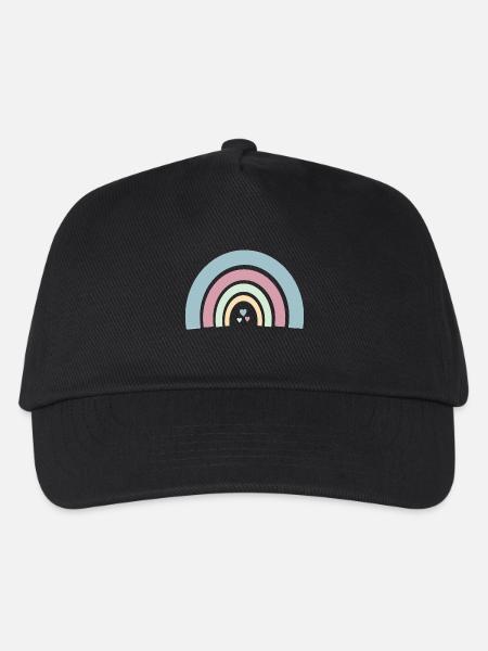 Regenbogen - Kinder Basecap - Schwarz