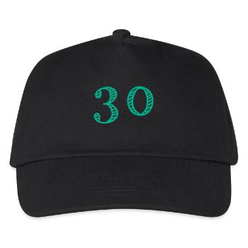 30 YEARS. 30th ANNIVERSARY. ANNIVERSARY 30 YEARS. 30 - Kids’ Baseball Cap - black - Front