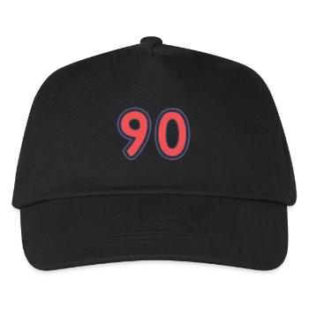 90. 90 JAHRE. 90-JÄHRIGES JUBILÄUM. 90-JÄHRIGES JUBILÄUM. - Kinder Basecap - Schwarz - Vorne