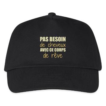 Pas besoin de cheveux avec ce corps de rêve - Casquette de baseball Enfant - noir - Devant