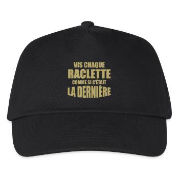 Raclette, fromage, fromage fondu - Casquette de baseball Enfant - noir - Devant