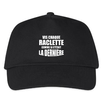 Raclette, fromage, fromage fondu - Casquette de baseball Enfant - noir - Devant