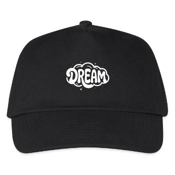 Dream - Cooles verträumtes Logo - Kinder Basecap - Schwarz - Vorne