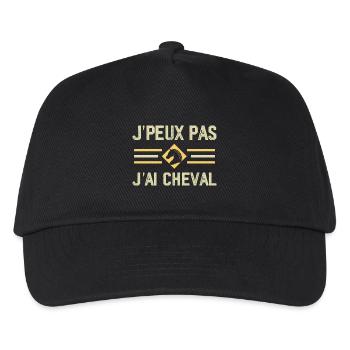 I can't I have horse - Kids’ Baseball Cap - black - Front