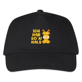 Ich hab so'n Hals Choleriker Giraffe Geschenk - Kinder Basecap - Schwarz - Vorne