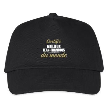 Zertifiziert als beste Jeans françois der Welt - Kinder Basecap - Schwarz - Vorne