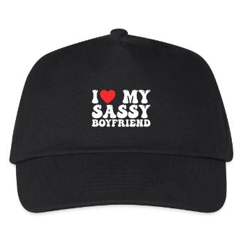 Ich liebe meinen frechen Freund - Kinder Basecap - Schwarz - Vorne