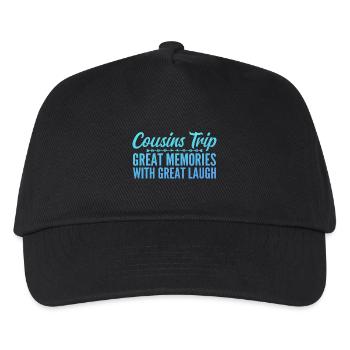 Cousin-Reise 2025 - Kinder Basecap - Schwarz - Vorne