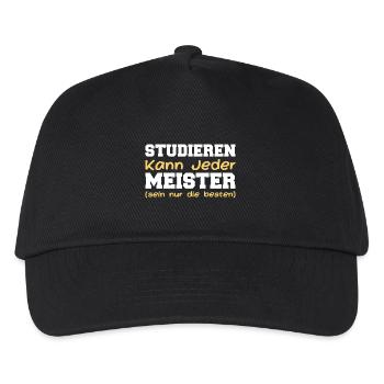 Studieren Kann Jeder Meister Meisterprüfung - Kinder Basecap - Schwarz - Vorne