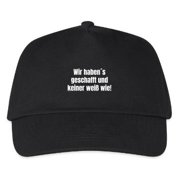 We did it and no one knows how! - Kids’ Baseball Cap - black - Front