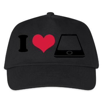 I love Smartphone - Kids’ Baseball Cap - black - Front