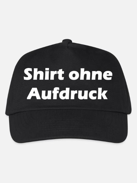 Shirt (fast) ohne Aufdruck - Kinder Basecap - Schwarz