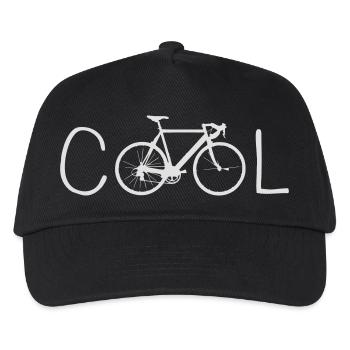 rad cool rennrad bike fahrrad kurier fahrradtour l - Kinder Basecap - Schwarz - Vorne