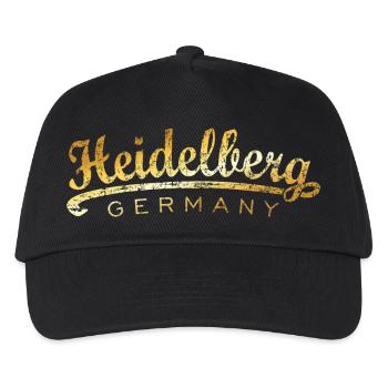 Heidelberg Germany Classic (Vintage/Goldgelb) - Kinder Basecap - Schwarz - Vorne
