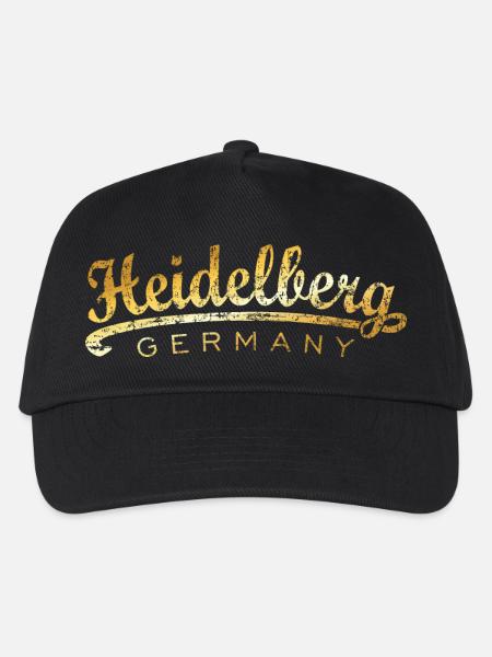 Heidelberg Germany Classic (Vintage/Goldgelb) - Kinder Basecap - Schwarz