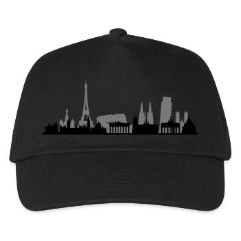 Skyline - Europa - Kinder Basecap - Schwarz - Vorne