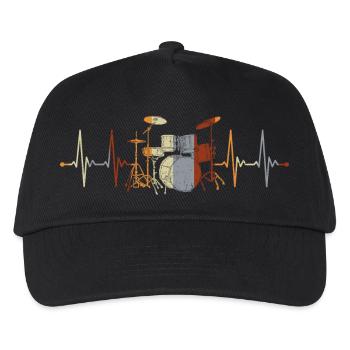 Batteur batteur batteur batteur battement de cœur - Casquette de baseball Enfant - noir - Devant