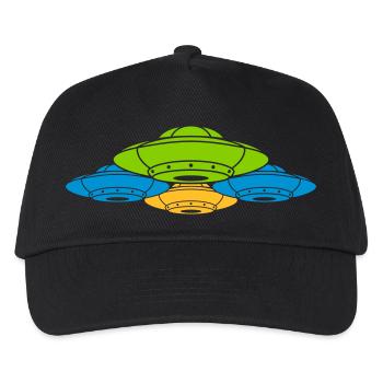 Colorful group of UFO's squadrons - Kids’ Baseball Cap - black - Front