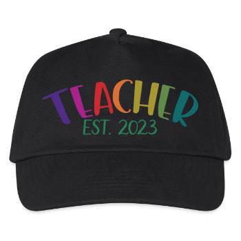 Enseignant Est. 2023 Diplôme d’enseignant Cadeau d’enseignant - Casquette de baseball Enfant - noir - Devant
