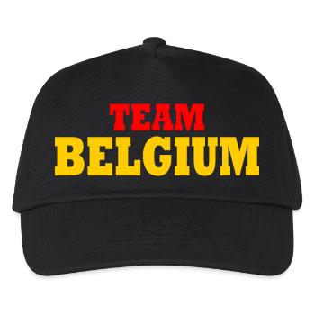 Belgien - Kinder Basecap - Schwarz - Vorne