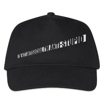 not antisocial anti stupid - Kids’ Baseball Cap - black - Front