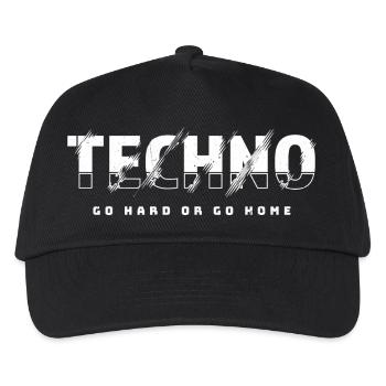 Musik Techno Geschenk für DJ, Raver, EDM Festival - Kinder Basecap - Schwarz - Vorne