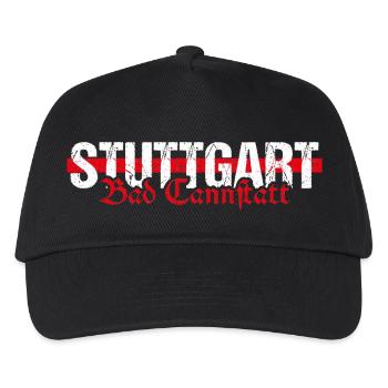 Stuttgart Bad Cannstatt altdeutsch - Kinder Basecap - Schwarz - Vorne