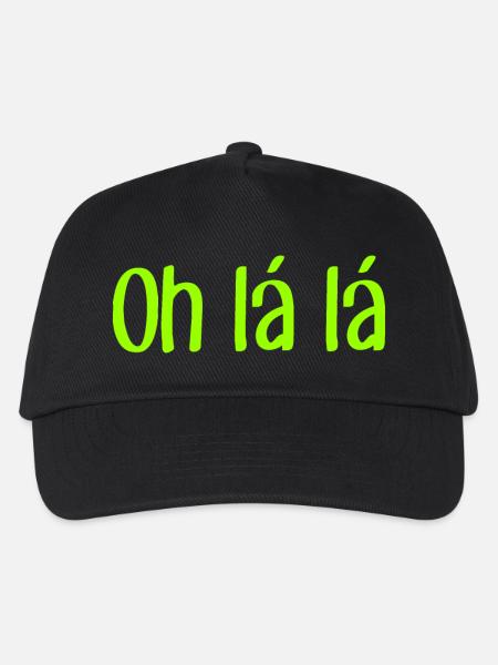 Oh lá lá - Cooler Spruch - Cool Quote - Kinder Basecap - Schwarz