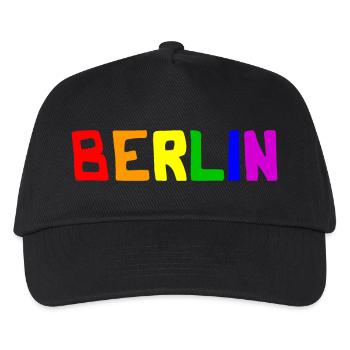 Berlin Arc-en-ciel Couleurs Gay Lesbienne Gay LGBT - Casquette de baseball Enfant - noir - Devant