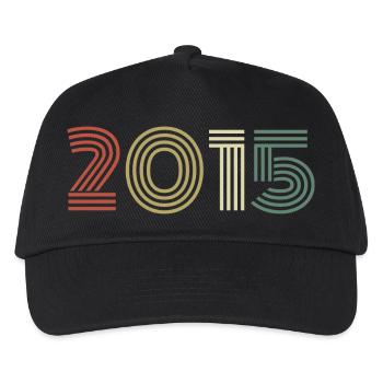 2015 Birthday Vintage 2015 Gift 2015 - Kids’ Baseball Cap - black - Front