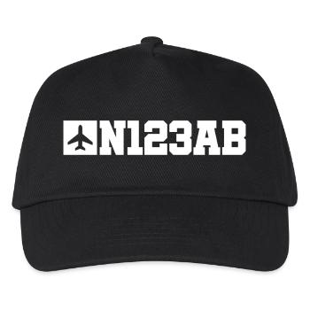Custom Aviation - Airplane - Flying - Pilot - Kids’ Baseball Cap - black - Front
