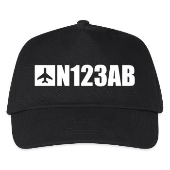 Custom Aviation - Airplane - Flying - Pilot - Kids’ Baseball Cap - black - Front