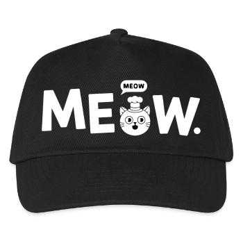 Miau Chef Katze - Kinder Basecap - Schwarz - Vorne