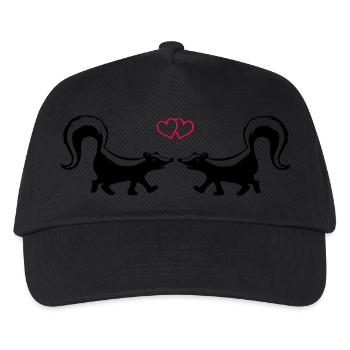 stinktier love - Kinder Basecap - Schwarz - Vorne