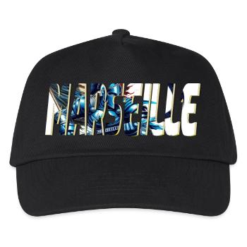 Marseille design stylisé BD - Casquette de baseball Enfant - noir - Devant