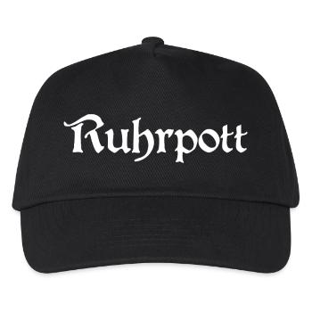 Ruhrpott - Pott - Bergbau - Kumpel - Ruhr - Shirt - Kinder Basecap - Schwarz - Vorne