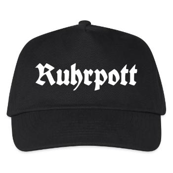 Ruhrpott - Pott - Bergbau - Kumpel - Ruhr - Shirt - Kinder Basecap - Schwarz - Vorne