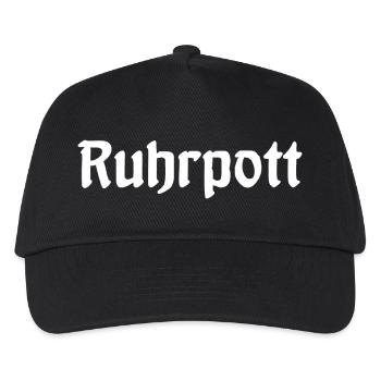 Ruhrpott - Pott - Bergbau - Kumpel - Ruhr - Shirt - Kinder Basecap - Schwarz - Vorne