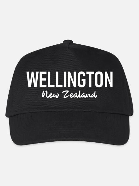 Wellington - New Zealand Aotearoa Kiwi Neuseeland - Kinder Basecap - Schwarz
