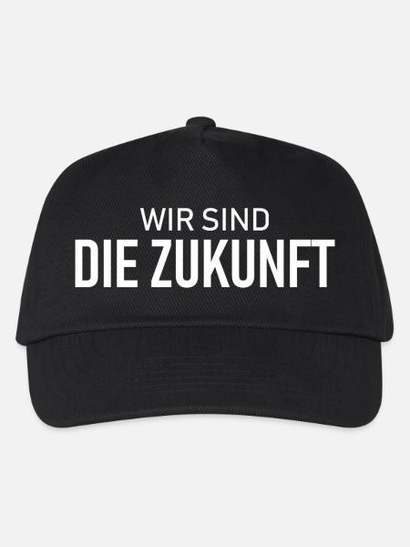 Wir sind die Zukunft - Spruch - Motivation - Kinder Basecap - Schwarz