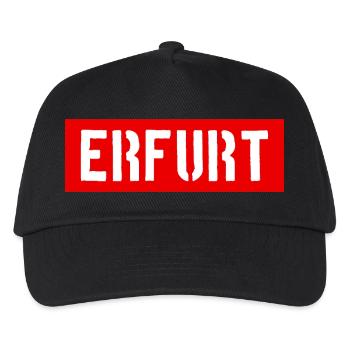 Erfurt - Thüringen - Slogan - Logo - Kinder Basecap - Schwarz - Vorne