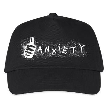 Anxiety Thumbs Up Ironisches Mental Health Design. - Kinder Basecap - Schwarz - Vorne