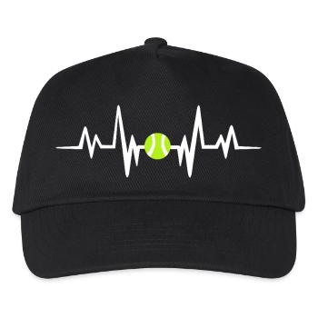 Tennis ball heartbeat - Kids’ Baseball Cap - black - Front