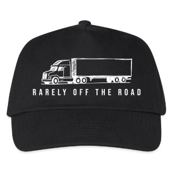 rarely off the road trucker lkw fernfahrer spru - Kinder Basecap - Schwarz - Vorne