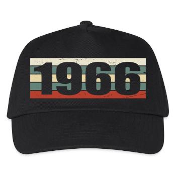 1966 Jahrgang 1966 Geschenk 1966 Geburtstag 1966 - Kinder Basecap - Schwarz - Vorne