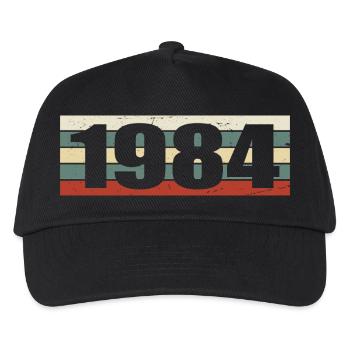 1984 Jahrgang 1984 Geschenk 1984 Geburtstag 1984 - Kinder Basecap - Schwarz - Vorne