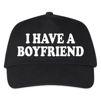 I have a boyfriend - Kids’ Baseball Cap - black - Front