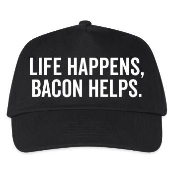 Life Happens Speck hilft - Kinder Basecap - Schwarz - Vorne